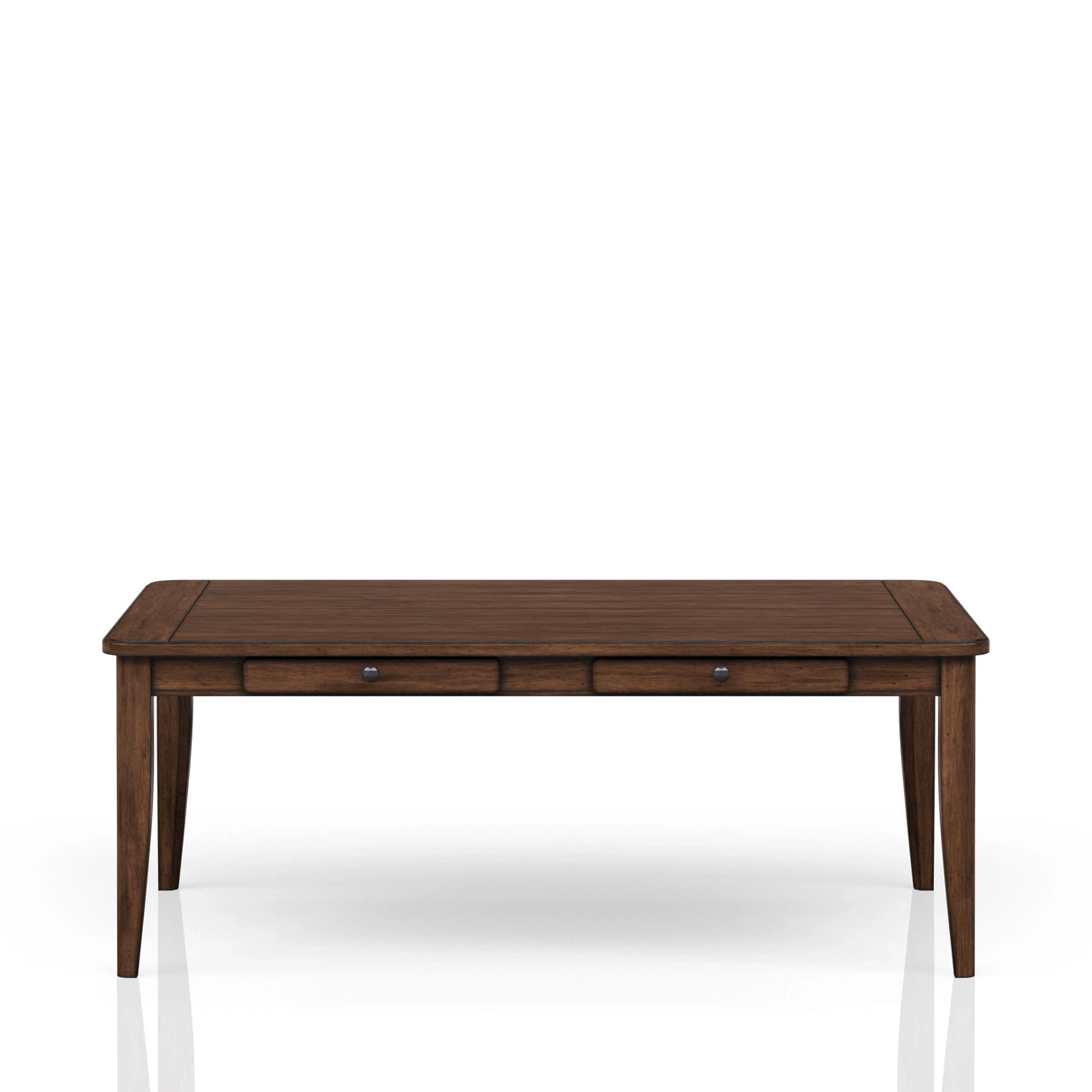 Casual Dining Table With Four Storage Drawers - Brown - Furniture Home Direct