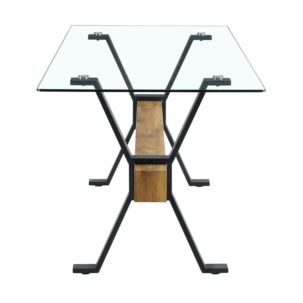 Dining Set Glass Table with Dark Gray Chairs Charcoal - Furniture Home Direct