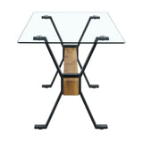 Dining Set Glass Table with Dark Gray Chairs Charcoal - Furniture Home Direct