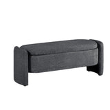 Ottoman Oval Storage Bench, 3D Lamb Fleece Bench With Large Storage Space For The Living Room, Entryway And Bedroom - Furniture Home Direct