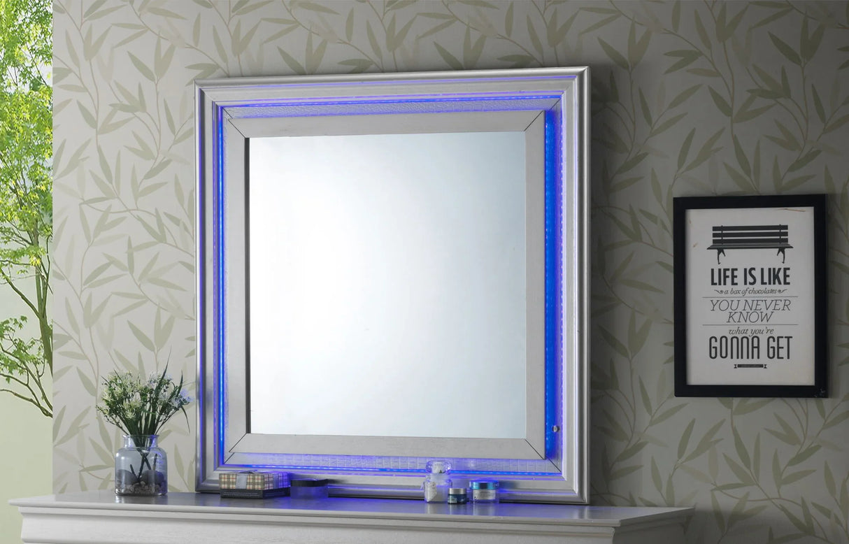 Elegant Transitional LED Mirror - Furniture Home Direct