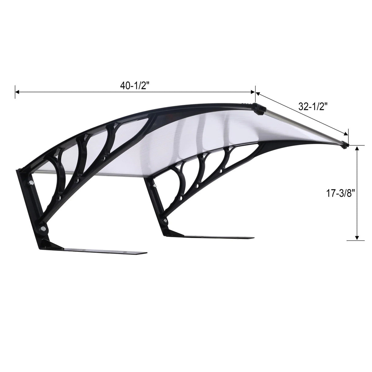 Weather Resistant Polycarbonate Canopy Outdoor Shade Cover For Robotic Lawn Mowers - Black - Furniture Home Direct