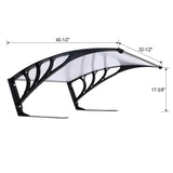Weather Resistant Polycarbonate Canopy Outdoor Shade Cover For Robotic Lawn Mowers - Black - Furniture Home Direct