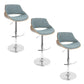Fabrizzi - Mid Century Modern Adjustable Barstool With Swivel With Rounded T Footrest (Set of 3) - Furniture Home Direct