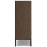 Harper - Low 6 Cube Storage With Drawers - Walnut Brown - Furniture Home Direct