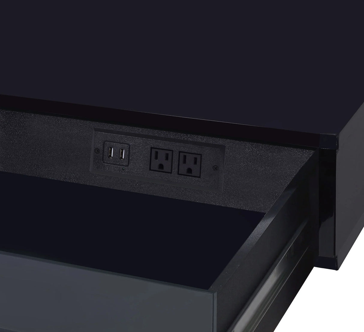 Coleen - High Gloss Writing Desk With USB - Furniture Home Direct