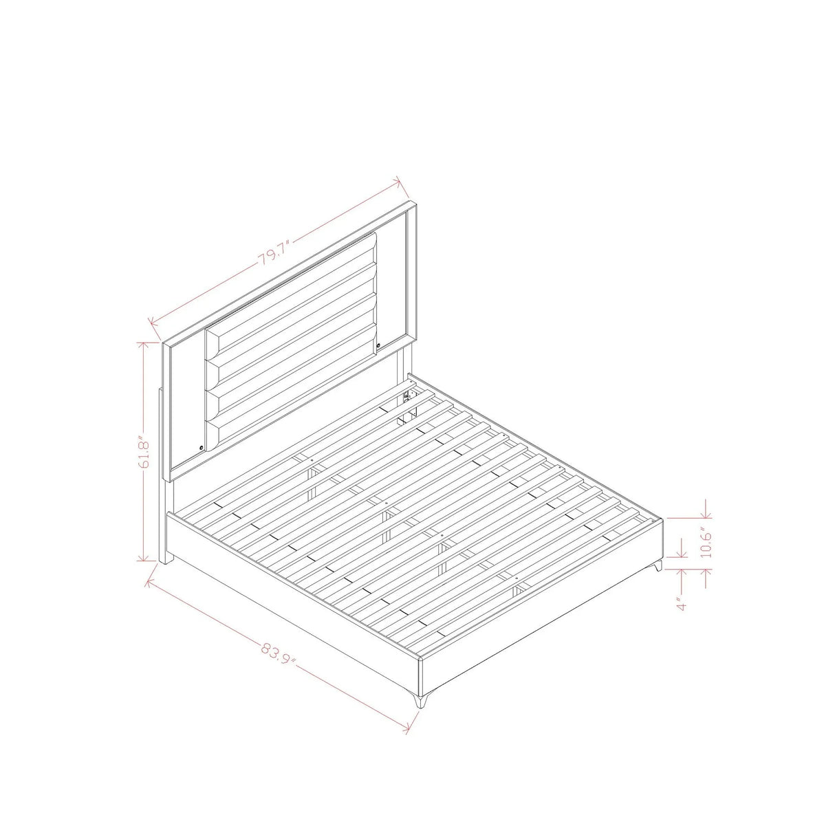 Star - Bed With LED Modern Design - Furniture Home Direct