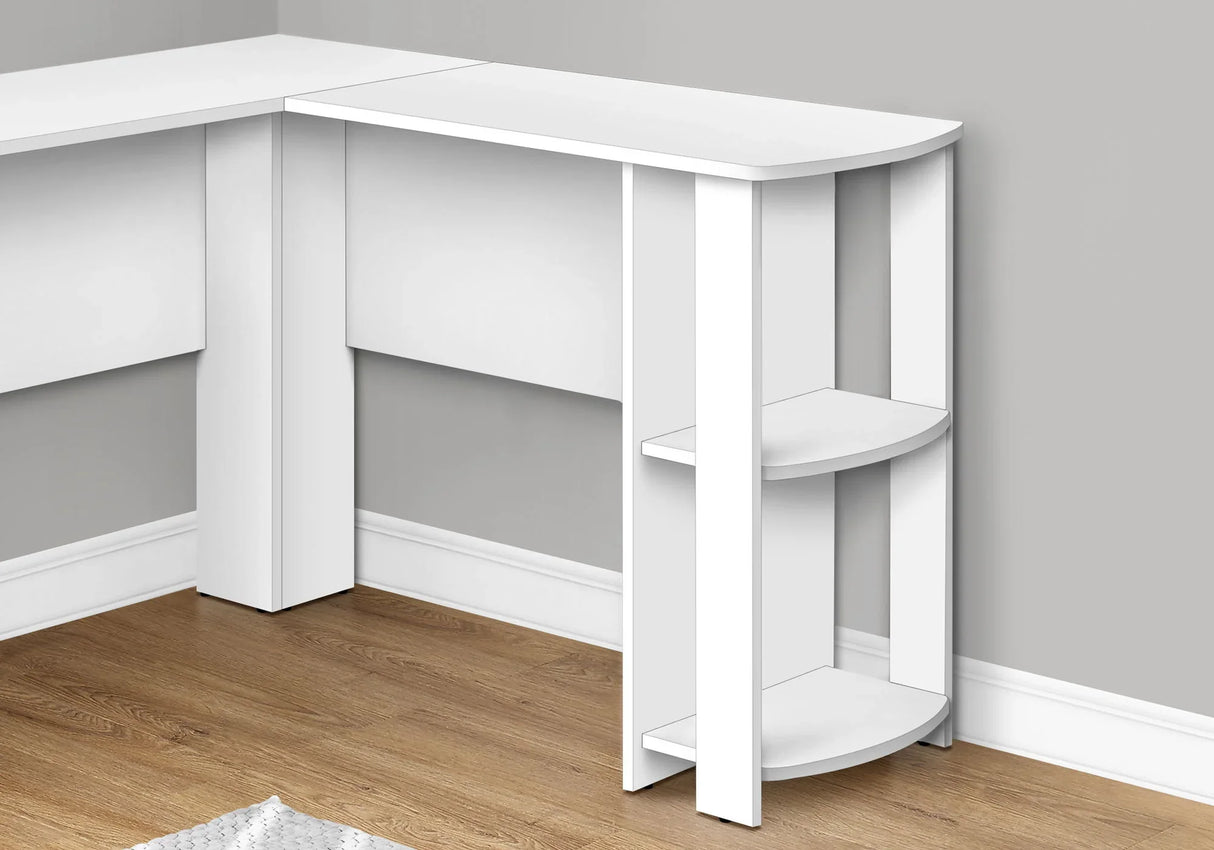 Computer Desk, Home Office, Corner, Storage Shelves, L Shape, Laptop, Contemporary & Modern - Furniture Home Direct