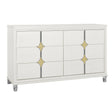 Uriuni - Dresser - Gold / White - Furniture Home Direct