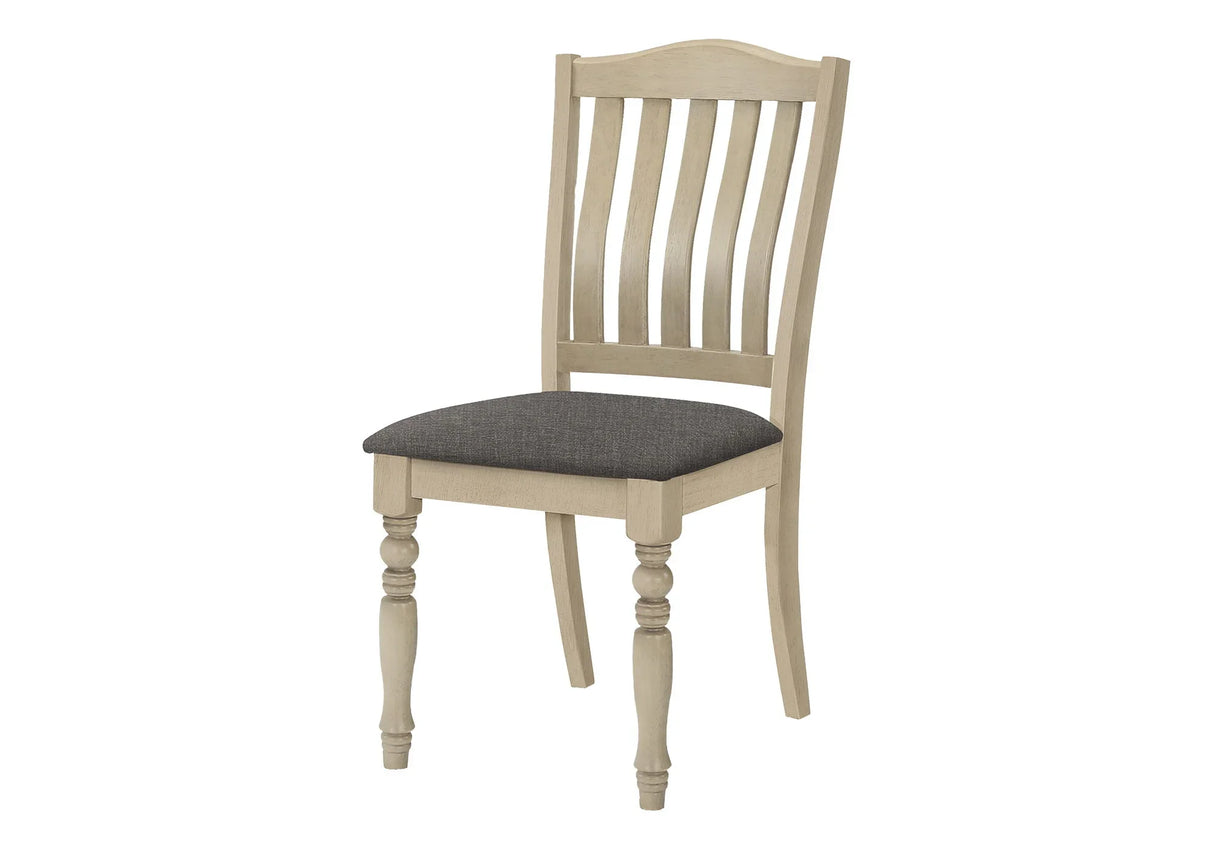 Dining Chair, Upholstered, Side, Transitional (Set of 2) - Gray - Furniture Home Direct