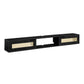 Modern Rattan Door Floating TV Stand For TVs Up To 80" - Furniture Home Direct