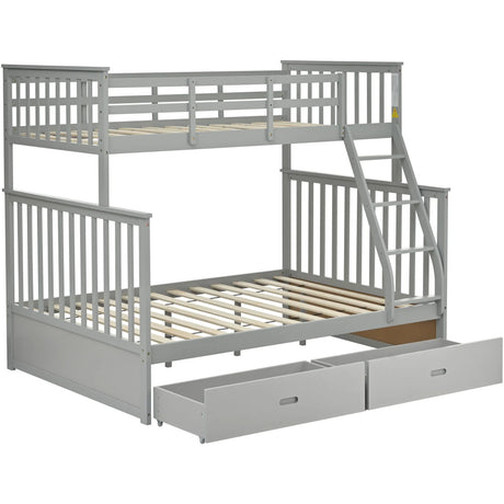 Bunk Bed With Ladder, And Safety Guard Rails - Furniture Home Direct