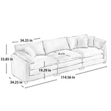 Elegant Corduroy Oversized Sectional Sofa Set With Deep Seats And Flexible Layout - Furniture Home Direct