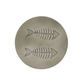 End Table With Fish Pattern Design Magnesium Oxide Gray - Furniture Home Direct