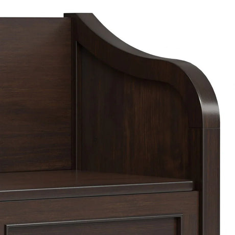 Connaught - Entryway Storage Bench With Shelf - Chestnut - Furniture Home Direct