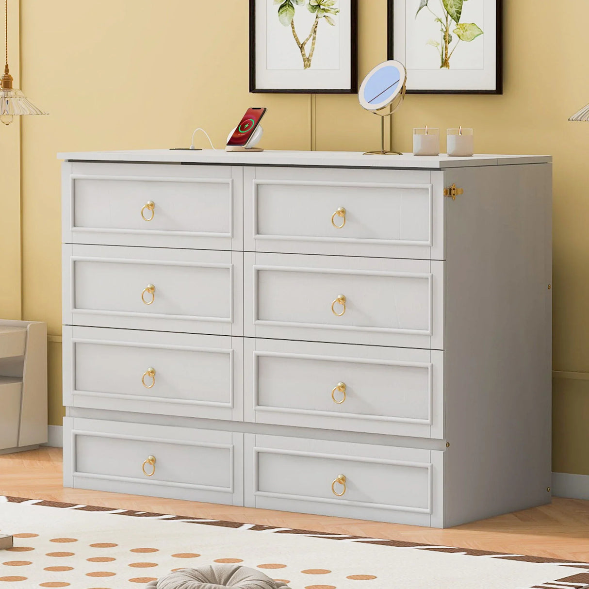 Murphy Bed With Large Drawers And Stylish Design - Furniture Home Direct