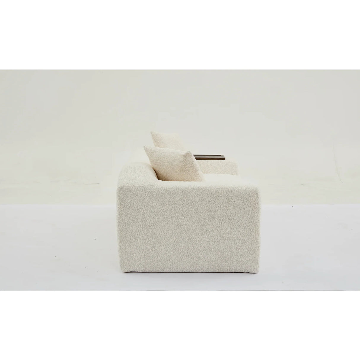 2 Piece Boucle Cloud Living Room Set, Beige - Furniture Home Direct