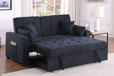Cody II - 69.5"W Woven Fabric Convertible Sleeper Loveseat with Cup Holder - Furniture Home Direct