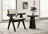 Jasper - 3 Piece Arm Chairs And SIde Table (Set of 3) - Ebony Black - Furniture Home Direct