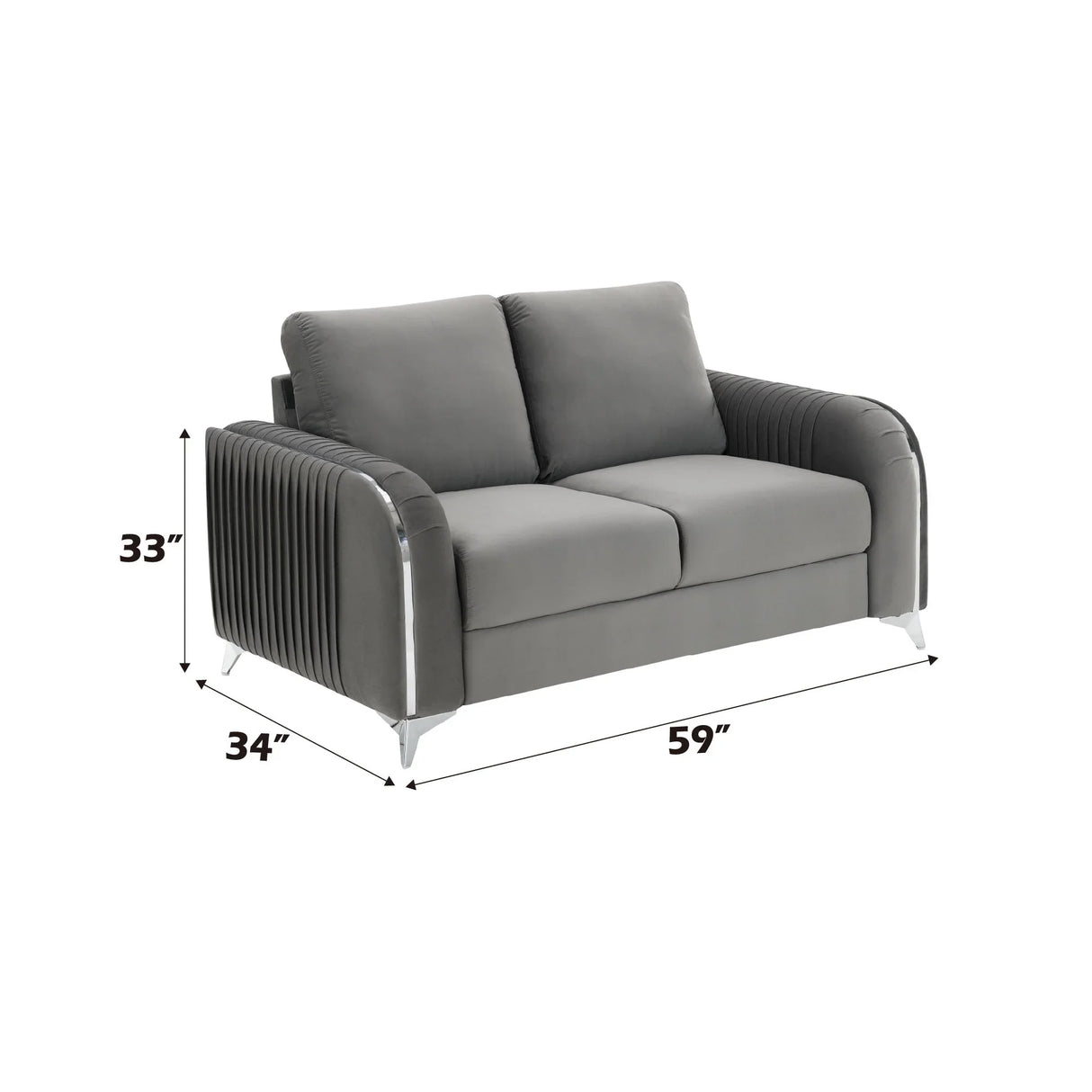 Wenona - Velvet Loveseat - Furniture Home Direct
