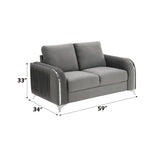 Wenona - Velvet Loveseat - Furniture Home Direct