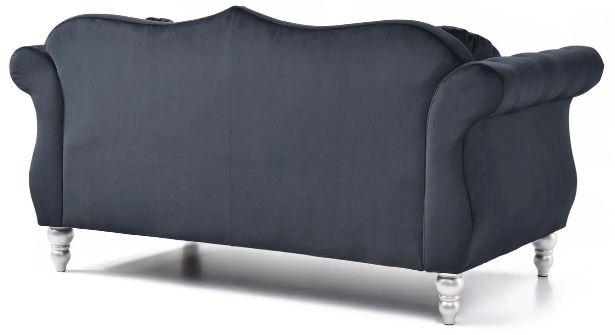 Stylish Flared Arm Loveseat - Furniture Home Direct