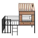 Loft Bed With Roof, Window, Guardrail, Ladder - Furniture Home Direct