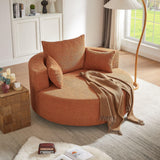 360° Swivel Accent Barrel Chair With 3 Removable Pillows For Living Room - Furniture Home Direct