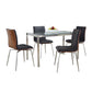 Fuji Mason - Swivel Contemporary Dining Set Dining Set, Glass, 5 Piece - Furniture Home Direct