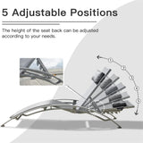 Outdoor Chaise Lounge Set Aluminum Frame Weatherproof Gray - Furniture Home Direct