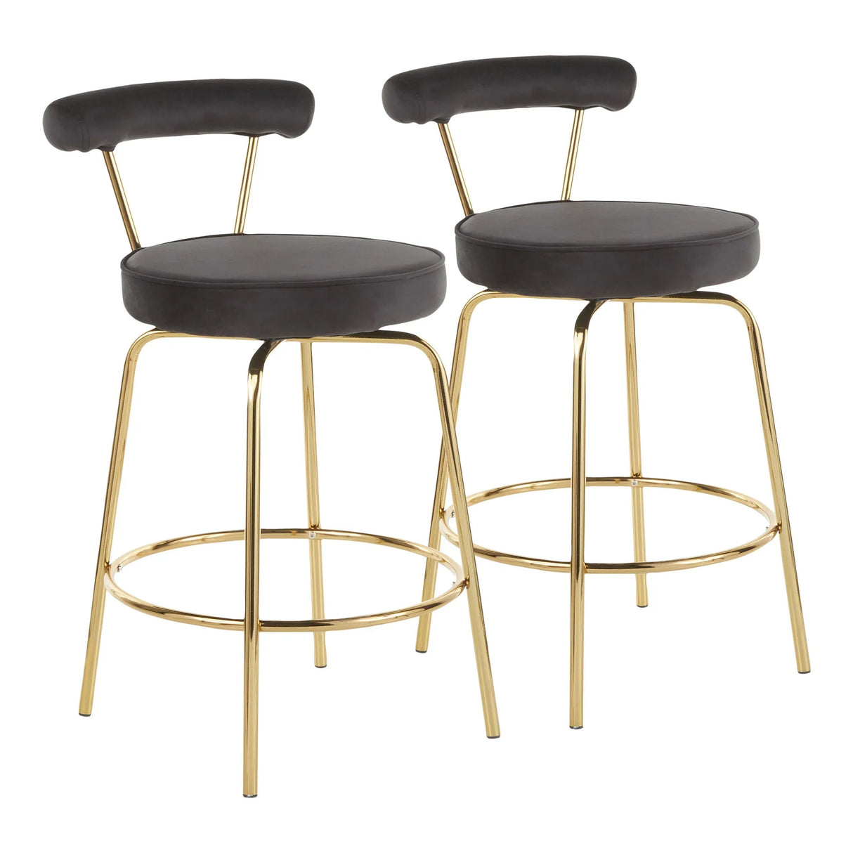 Rhonda - Glam Counter Stool (Set of 2) - Furniture Home Direct