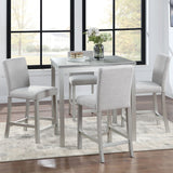 5 Piece Counter Height Table Set, Square Table And 4 Upholstered Chairs - Furniture Home Direct