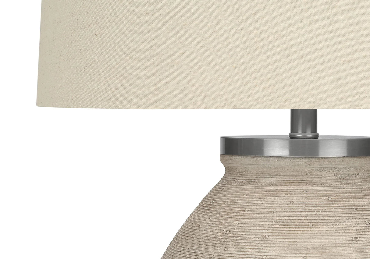Lighting, Table Lamp, Concrete, Resin, Contemporary - Cream - Furniture Home Direct