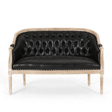 French Country Chesterfield Style Tufted Loveseat
