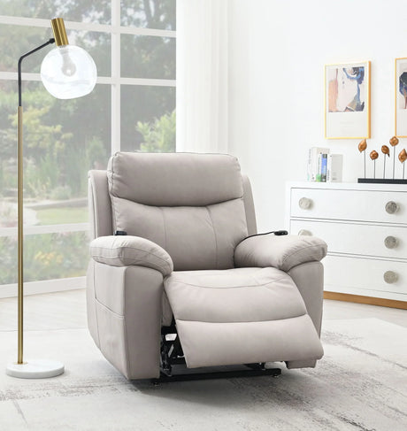 Chriki - Polished Microfiber Power Motion Recliner With Lift Heating Massage Chair - Furniture Home Direct