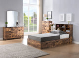 Bookcase Headboard 6 Shelves 3 Shelves Adjustable Top Panel Rounded Corners - Furniture Home Direct