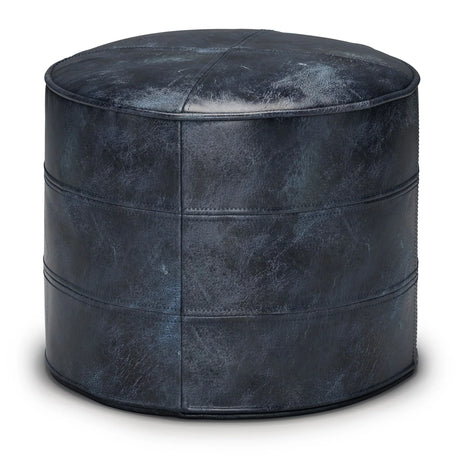 Connor - Handcrafted Round Pouf - Furniture Home Direct