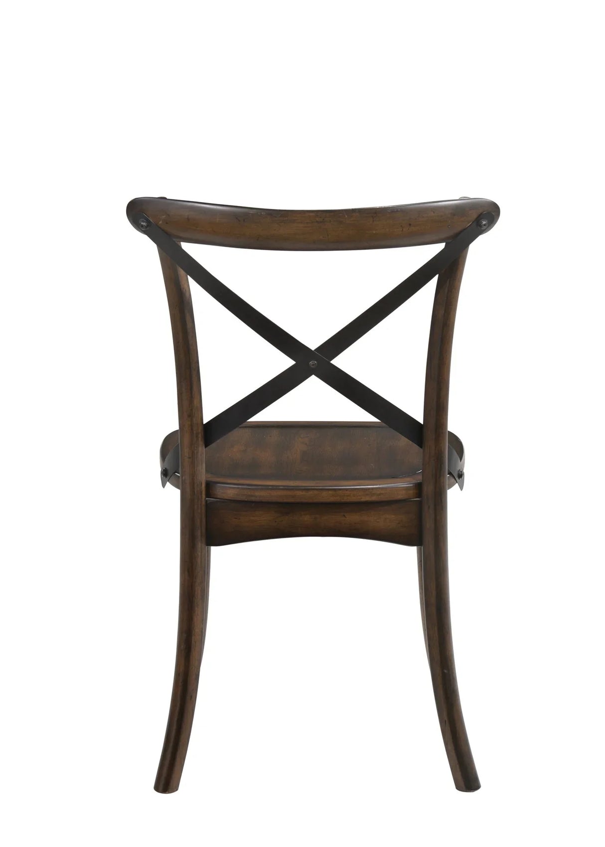 Kaelyn - Metal Side Chair (Set of 2) - Dark Oak - Furniture Home Direct