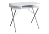 Computer Desk For Home Office, Laptop, Storage Shelves, Modern Convenient Design - White - Furniture Home Direct