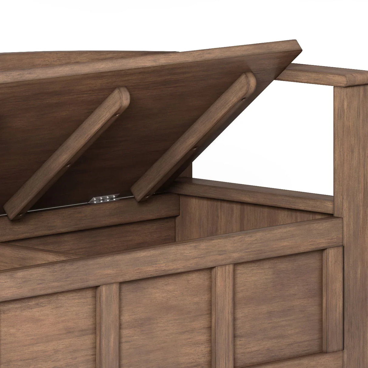 Adams - Entryway Storage Bench - Rustic Natural Aged Brown - Furniture Home Direct