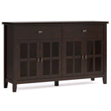 Artisan - Large 4 Door Sideboard Buffet - Dark Chestnut Brown - Furniture Home Direct