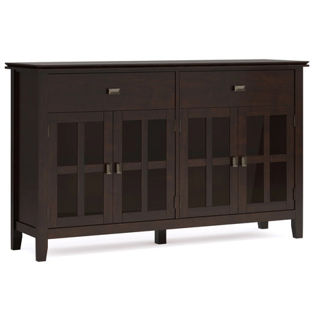 Artisan - Large 4 Door Sideboard Buffet - Dark Chestnut Brown - Furniture Home Direct