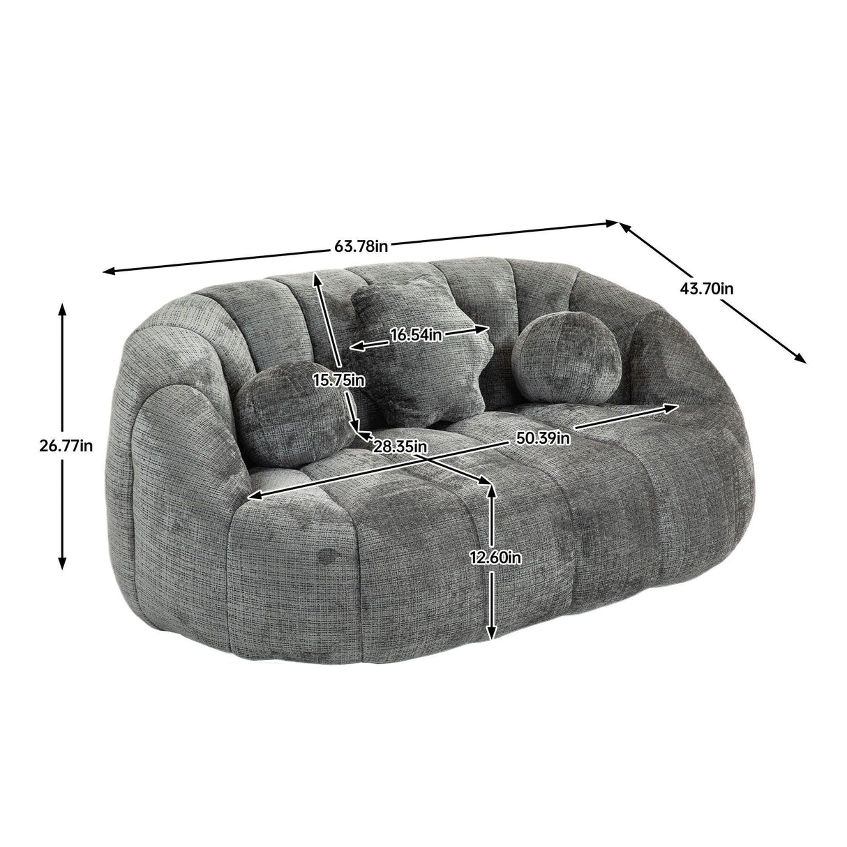 Bean Bag Lazy Sofa Durable Comfort Lounger High Back Bean Bag Chair Couch - Furniture Home Direct
