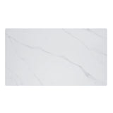 Dining Set Marble Look Table Faux Leather Chairs Gray - Furniture Home Direct