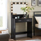 Vanity Desk With Mirror And Lights, Dressing Table With Large Drawer, 2 Level Storage Dresser & 3 Lighting Modes Adjustable Brightness, Suitable For Bedroom - Furniture Home Direct