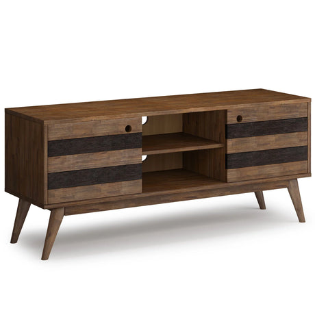 Clarkson - Low TV Stand - Rustic Natural Aged Brown - Furniture Home Direct