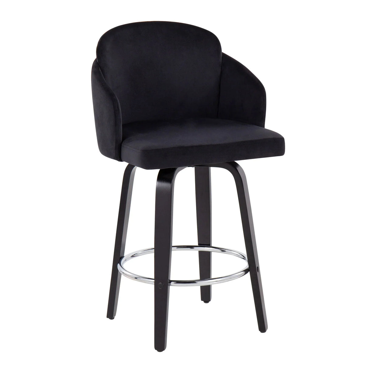 Dahlia - Contemporary Counter Stool Round Footrest (Set of 2) - Furniture Home Direct
