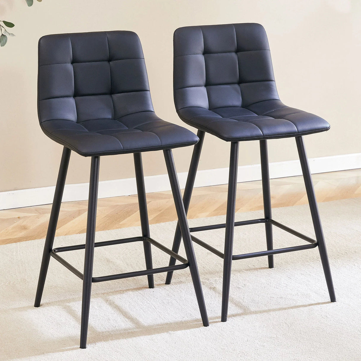 Bar Chair Set Comfortable With Metal Legs And Ergonomic Design - Furniture Home Direct