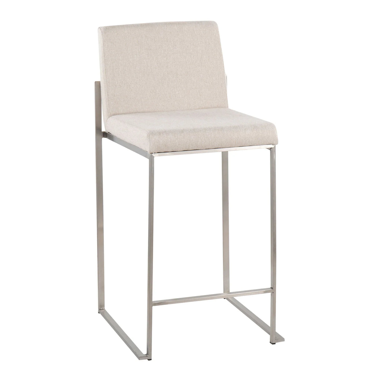 Fuji - Contemporary High Back Counter Stool, Functional Design - Furniture Home Direct