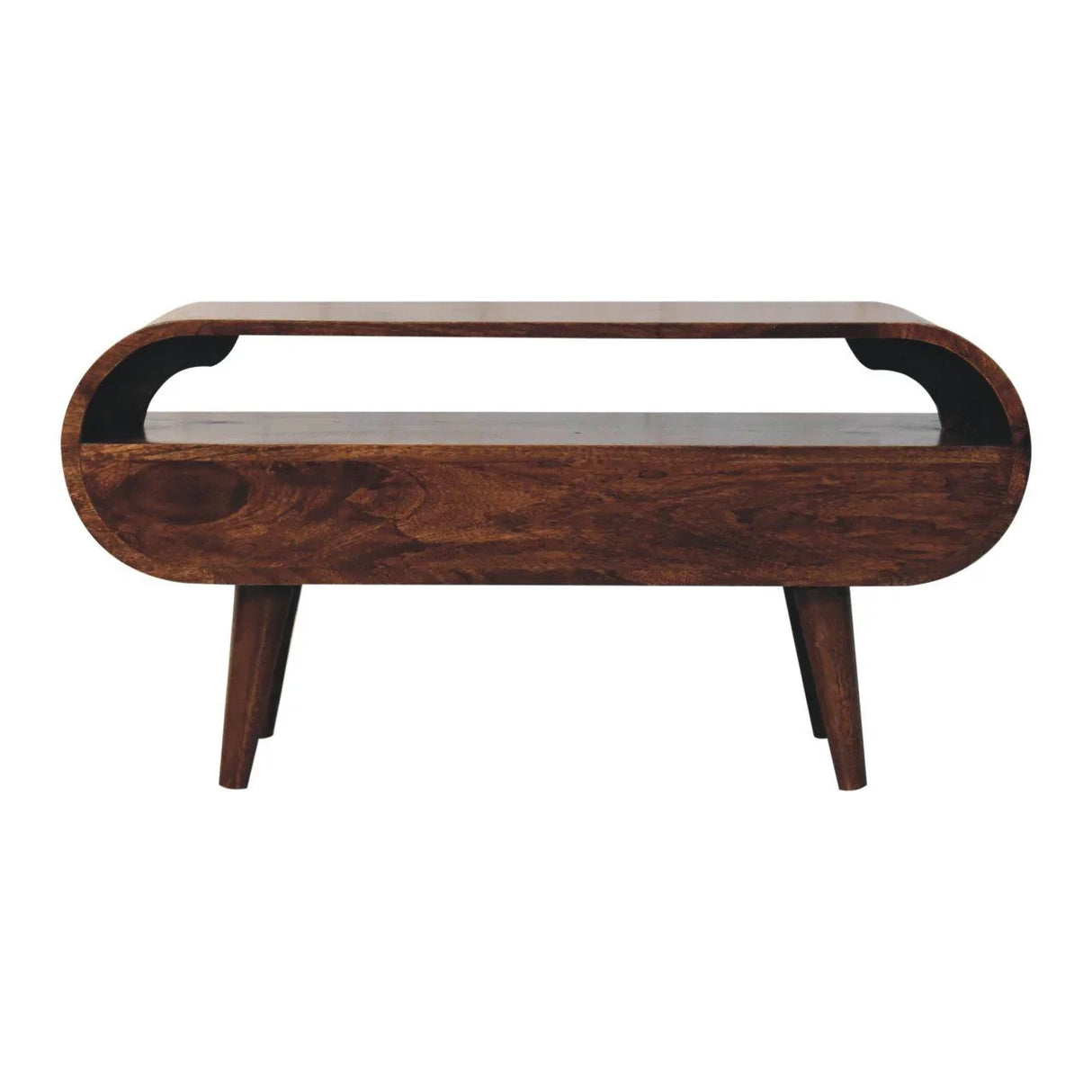 Solid Wood Circular TV Stand - Furniture Home Direct